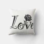 Typography Meets Nature: The Love Rose クッション (裏面)