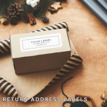  Typography minimalist modern return address