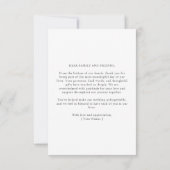 Typography Modern Minimalist Chic Wedding Photo サンキューカード (裏面)