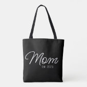 Typography Mom Established New Mom Gift トートバッグ (裏面)