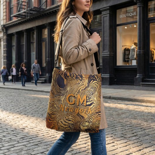 Typography monogrammed create your own tote bag クロスボディバッグ