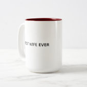Typography Mug Design – Best Wife Ever ツートーンマグカップ (正面左)