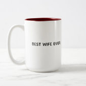 Typography Mug Design – Best Wife Ever ツートーンマグカップ (左)
