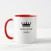 Typography Mug Design – Queen of Our Castle マグカップ (左)