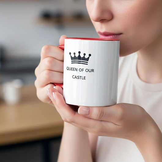 Typography Mug Design – Queen of Our Castle マグカップ