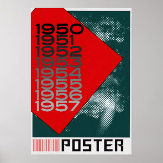 Typography Poster Modern Retro Art Mid-Century ポスター