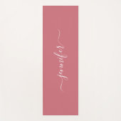 Typography Script Personalized Name Rose Gold ヨガマット (正面)