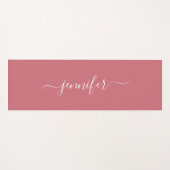 Typography Script Personalized Name Rose Gold ヨガマット (正面(横))