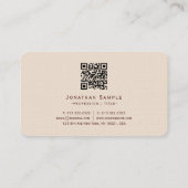 Typography Script Terracotta Luxury Premium Linen 名刺 (裏面)