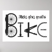 Typography Text Inspirational Bike Rider ポスター (正面)