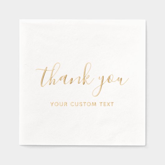 Typography Your Custom Text Name Simple Template 箔ナプキン (正面)