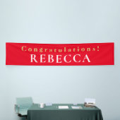 Typographylおめでとう名称赤卒業生 横断幕 (トレードショー)