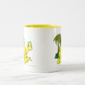 Tyrannian黄色いChombyの熟視 ツートーンマグカップ (中央)