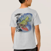 Tyrannoの管の波のデザイン Tシャツ (裏面)