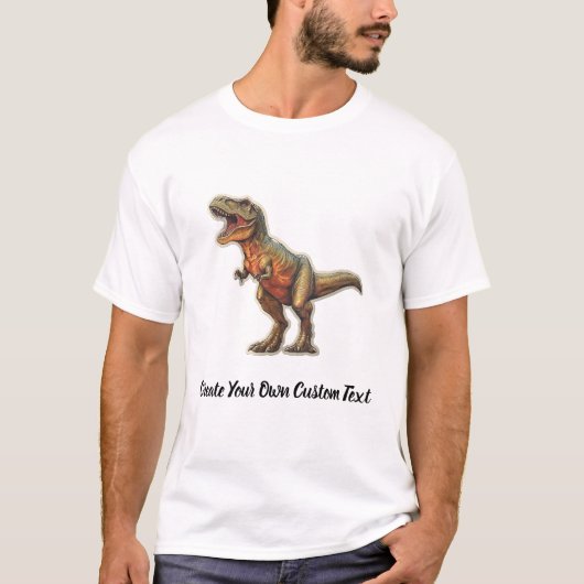 Tyrannosaurus rex 恐竜 オリジナルテキスト tシャツ (正面)