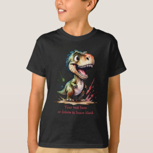 Tyrannosaurus Rex 水彩スプラッシュ パーソナライズデザイン Tシャツ