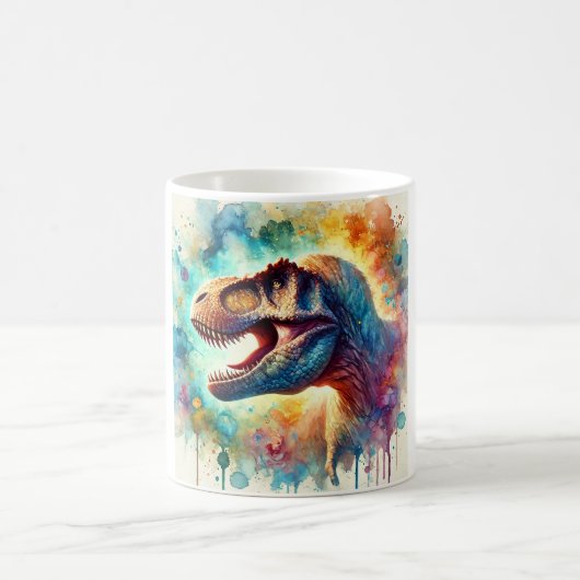 Tyrannosaurus Rex 160724AREF238 - Watercolor コーヒーマグカップ (中央)