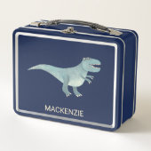 Tyrannosaurus Rex Dinosaur Personalized メタルランチボックス (正面)