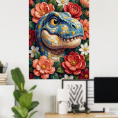 Tyrannosaurus rex Wall Art Poster Print T-Rex ポスター (ホームオフィス)
