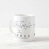 Tyrellペプチド名mug コーヒーマグカップ (正面左)