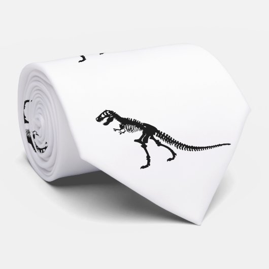 Tyrnosaurus Skeleton – 背景色を選択 ネクタイ (ロール)