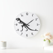 Tyrnosaurus Skeleton – 背景色を選択 ラージ壁時計 (ホーム)