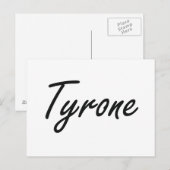 Tyrone名芸術的デザイン ポストカード (正面/裏面)