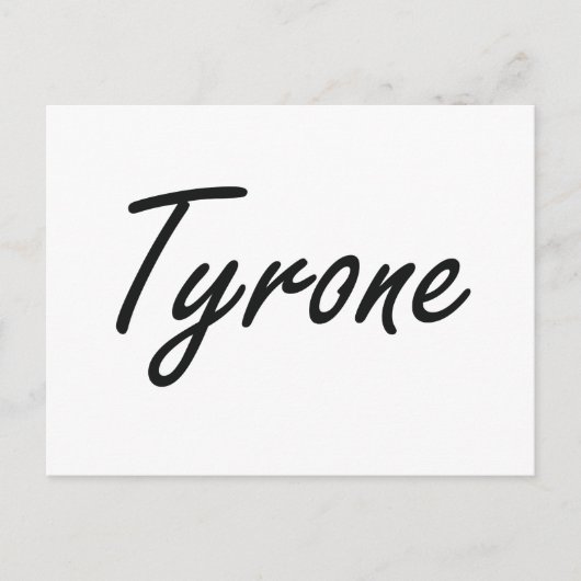 Tyrone名芸術的デザイン ポストカード (正面)