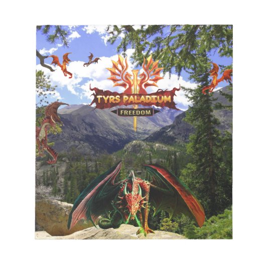 Tyrs Paladium Red Dragonsメモ帳 ノートパッド (正面)