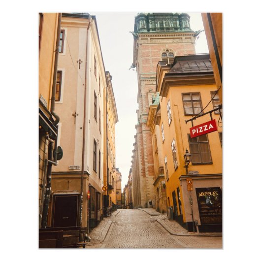 Tyska Brinken, Gamla Stan, Old Town, Stockholm フォトプリント (正面)
