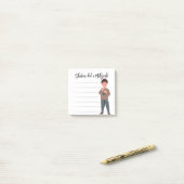 Tzedaka（ユダヤ教の）バル・ミツバーノート – 与え Boy's Tzedaka ポストイット (デスク上)