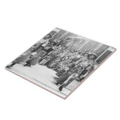 Tz'U Hsi (1835-1908年の)皇太后oのポートレート タイル (側面)