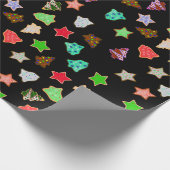 Uの一突き色のクリスマスの休日のクッキー ラッピングペーパー (角)