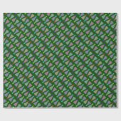 Uの一突き色のメリークリスマスの休日の木 ラッピングペーパー (フラット)