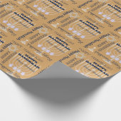 Uの一突き色の幸せなハヌカーの記号及び文字 ラッピングペーパー (角)