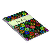 Uの一突き色の表示の放射スクラップブックの花 ノートブック (右側)