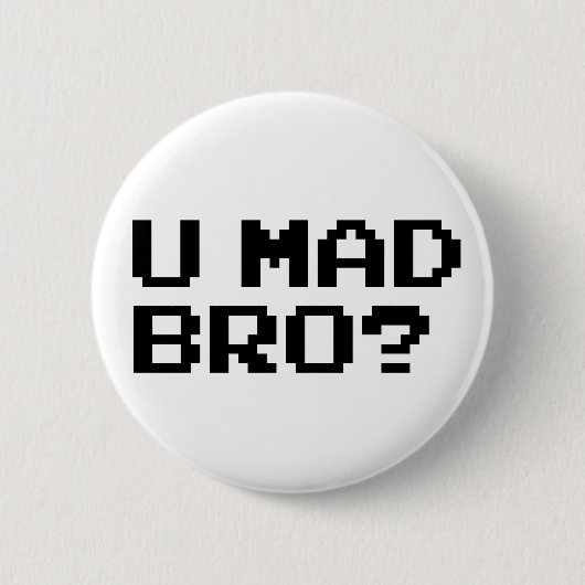 Uの不機嫌BROか。 ミームか雑談またはirc/4chan/troll/trolling 缶バッジ (正面)