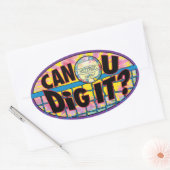 Uの発掘はそれ絞り染めできます 楕円形シール (封筒)