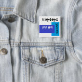 Uの❤️をlove私を時々正方形のバッジ… love 缶バッジ (インサイチュ)