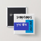 Uの❤️をlove私を時々正方形のバッジ… love 缶バッジ (正面&裏面)