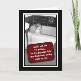 Uの❤️をlove私をloveおもしろいの挨拶状w/whiteは囲みます カード