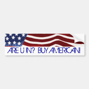 Uはありますか。 買物のアメリカ人! 古い栄光のバンパーステッカー バンパーステッカー