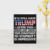 Uはおもしろい今でもトランプが嫌いバイデン氏 カード (黄色い花)