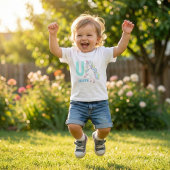 Uはユニコーン - かわいい虹色ユニコーンアルファベット トドラーTシャツ