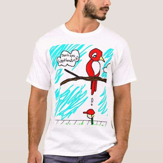 uは幸運がほしいと思いませんか。 tシャツ (正面)