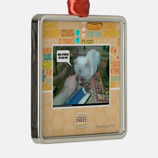 Uは私の顔を押しました! メタルオーナメント (右)