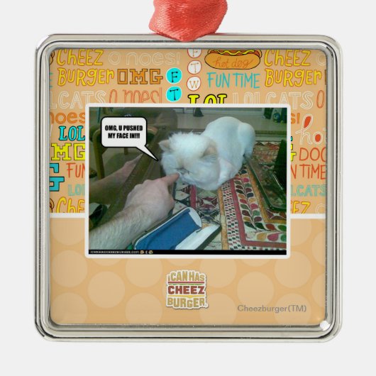 Uは私の顔を押しました! メタルオーナメント (正面)