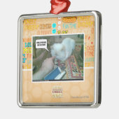 Uは私の顔を押しました! メタルオーナメント (左)