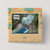 Uは私の顔を押しました! 缶バッジ (正面)