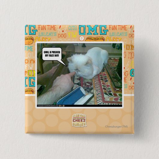 Uは私の顔を押しました! 缶バッジ (正面)